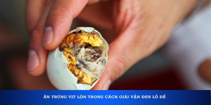 Ăn trứng vịt lộn trong cách giải vận đen lô đề